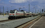 146 555 erreicht mit IC 2035 aus Norddeich den Endbahnhof Leipzig Hbf auf Gleis 15. (09.04.2016)